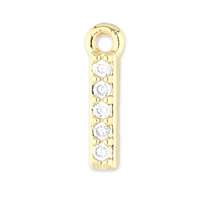 Brass TQ Metall Anh&auml;nger Bar Gold-transparent