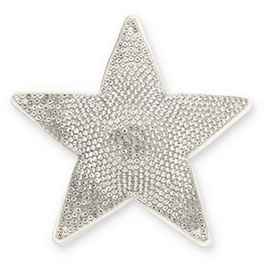 Statement hangers mit Strass Stern Crystal-white
