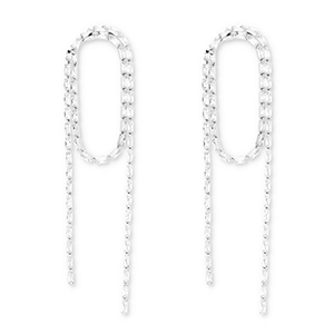 Eco-brass&reg; (nachaltiges Messing) Ohrringe / Ohrstecker mit Zirkonia Silver-crystal