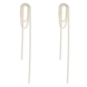 Eco-brass&reg; (nachaltiges Messing) Ohrringe / Ohrstecker mit Strass Gold-crystal