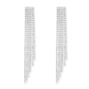 Eco-brass&reg; (nachaltiges Messing) Ohrringe / Ohrstecker mit Strass Silver-crystal