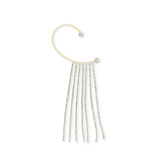 Eco-brass&reg; (nachaltiges Messing) Ohrringe Ear Cuff mit Strass Gold-crystal
