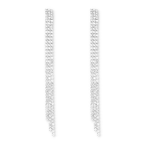 Eco-brass&reg; (nachaltiges Messing) Ohrringe / Ohrstecker mit Strass Silver-crystal