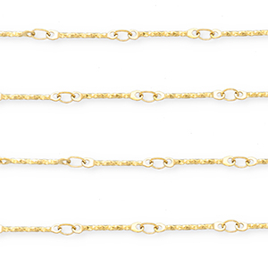 Stainless Steel - Rostfrei Stahl Schmuckzubeh&ouml;r Gliederkette L&auml;nglich Gold
