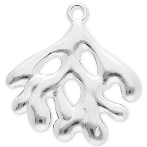 Stainless Steel - Rostfrei Stahl Anh&auml;nger Koralle Silver