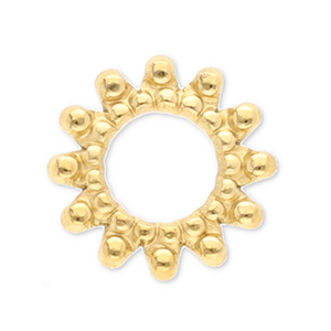 Stainless Steel - Rostfrei Stahl Schmuckzubeh&ouml;r Anh&auml;nger / Zwischenst&uuml;ck Bali Ringe Gold