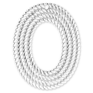 Stainless Steel - Rostfrei Stahl Anh&auml;nger Oval Silver
