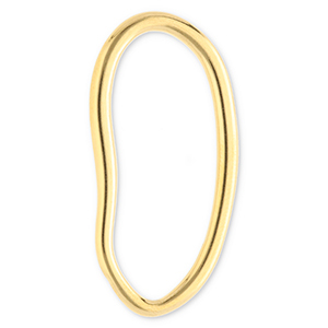 Stainless Steel - Rostfrei Stahl Schmuckzubeh&ouml;r Zwischenst&uuml;ck Oval Gold