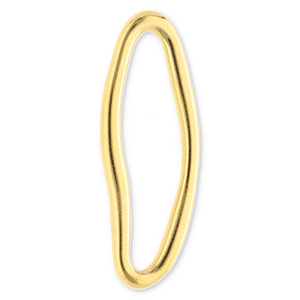 Stainless Steel - Rostfrei Stahl Schmuckzubeh&ouml;r Zwischenst&uuml;ck Oval Gold