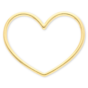 Stainless Steel - Rostfrei Stahl Schmuckzubeh&ouml;r Zwischenst&uuml;ck Herz Gold