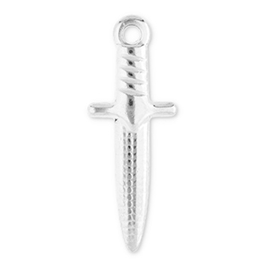 Stainless Steel - Rostfrei Stahl Anh&auml;nger Mini-Dolch Silver