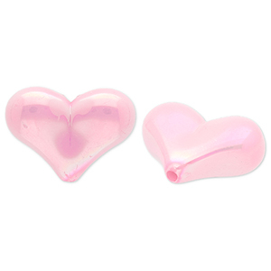 Acrylperlen Herz Light pink-AB coating