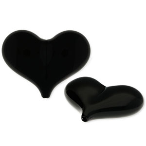 Acrylperlen Herz Black
