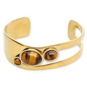 Armb&auml;nder aus Stainless Steel - Rostfreiem Stahl Bangle Gold-golden brown