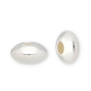 925 Silber Perlen Disc Silver