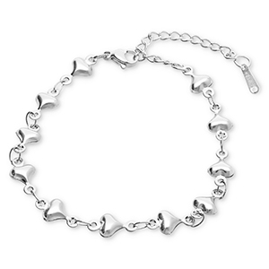 Armb&auml;nder aus Stainless Steel - Rostfreiem Stahl Herz Silver