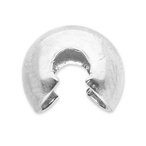 Stainless Steel - Rostfrei Stahl Schmuckzubeh&ouml;r Quetsch-Kaschierperlen 6 mm Silver