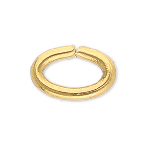 Stainless Steel - Rostfrei Stahl Schmuckzubeh&ouml;r Bindering Oval Gold