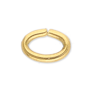 Stainless Steel - Rostfrei Stahl Schmuckzubeh&ouml;r Bindering Oval Gold