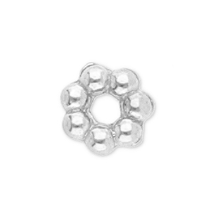 Stainless Steel - Rostfrei Stahl Perlen Spacer Bali Ring 3 mm Silver