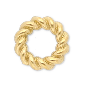 Stainless Steel - Rostfrei Stahl Schmuckzubeh&ouml;r Ring 6 mm Gold