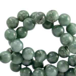 Naturstein Perlen Seraphinit und Marmor 8mm Pine green