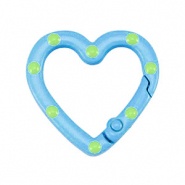 Farbiges Zubeh&ouml;r Schl&uuml;ssel Anh&auml;nger Herz Light blue-green