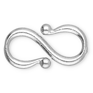 Stainless Steel - Rostfrei Stahl Schmuckzubeh&ouml;r S-Haken-Verschluss Silver