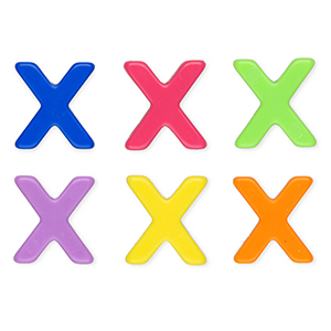 Buchstaben Perlen aus Acryl X Multicolour