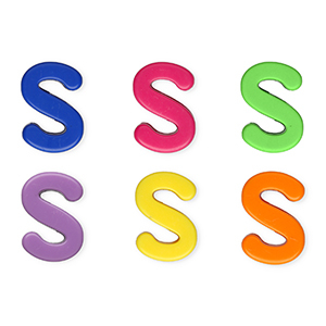 Buchstaben Perlen aus Acryl S Multicolour