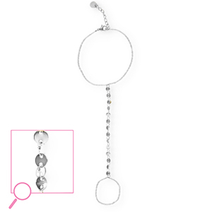 Handketten aus Stainless Steel - Rostfreiem Stahl M&uuml;ntze Silver