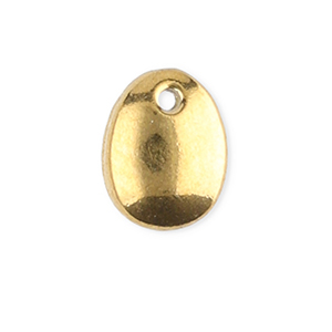 Stainless Steel - Rostfrei Stahl Anh&auml;nger Oval Gold