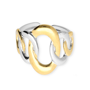 Ringe aus Stainless Steel - Rostfreiem Stahl Silver-gold