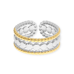 Ringe aus Stainless Steel - Rostfreiem Stahl Silver-gold