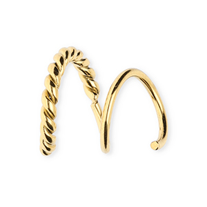 BY31&reg; Ohrringe aus Stainless Steel - Rostfreiem Stahl Spiral-Ohrringe Twisted Gold