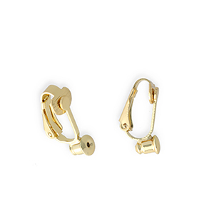 Eco-brass&reg; Metall Zubeh&ouml;r DQ&reg; Clip-Ohrringe mit Verschluss Gold (Nickelfrei)