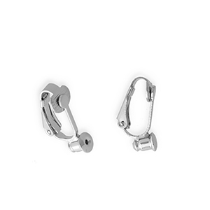 Eco-brass&reg; Metall Zubeh&ouml;r DQ&reg; Clip-Ohrringe mit Verschluss Antique Silver (Nickelfrei)