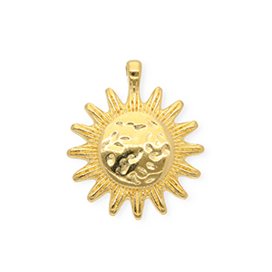 Metall Anh&auml;nger DQ&reg; Sonne Goud (nikkelvrij)
