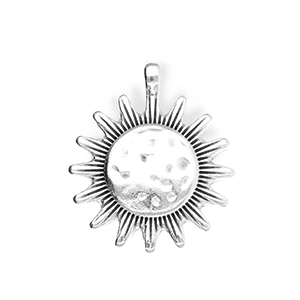 Metall Anh&auml;nger DQ&reg; Sonne Antiek zilver (nikkelvrij)