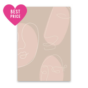 Schmuck Karten Gesichter Light pink-rose