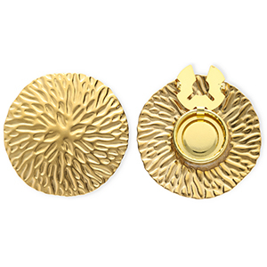 Knopfabdeckung aus Stainless Steel - Rostfreiem Stahl Rund Gold