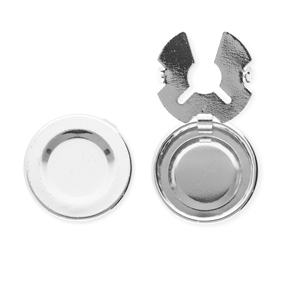 Eco-brass&reg; (nachaltiges Messing) Knopfabdeckung Silver