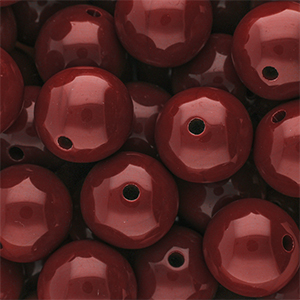 20 mm DQ Acrylperlen shiny Salsa red 18-1657 TCX