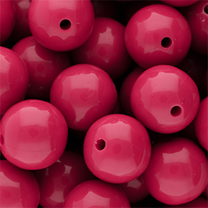 18 mm DQ Acrylperlen shiny Fuchsia 17-2031 TCX