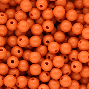 10 mm DQ Acrylperlen shiny Orange peel 16-1359 TCX