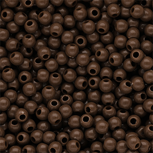 4 mm DQ Acrylperlen shiny Cappuccino brown 19-1220 TCX
