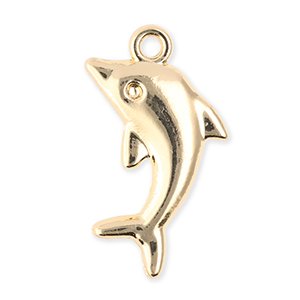 Metall Anh&auml;nger Delfin Gold