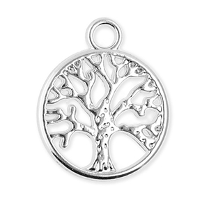 Metall Anh&auml;nger Lebensbaum Silver