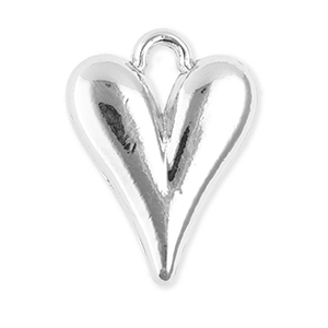 Metall Anh&auml;nger Herz Silver