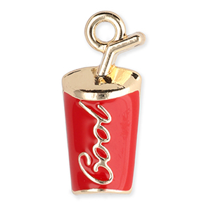 Metall Anh&auml;nger Becher "Cool" Gold-red